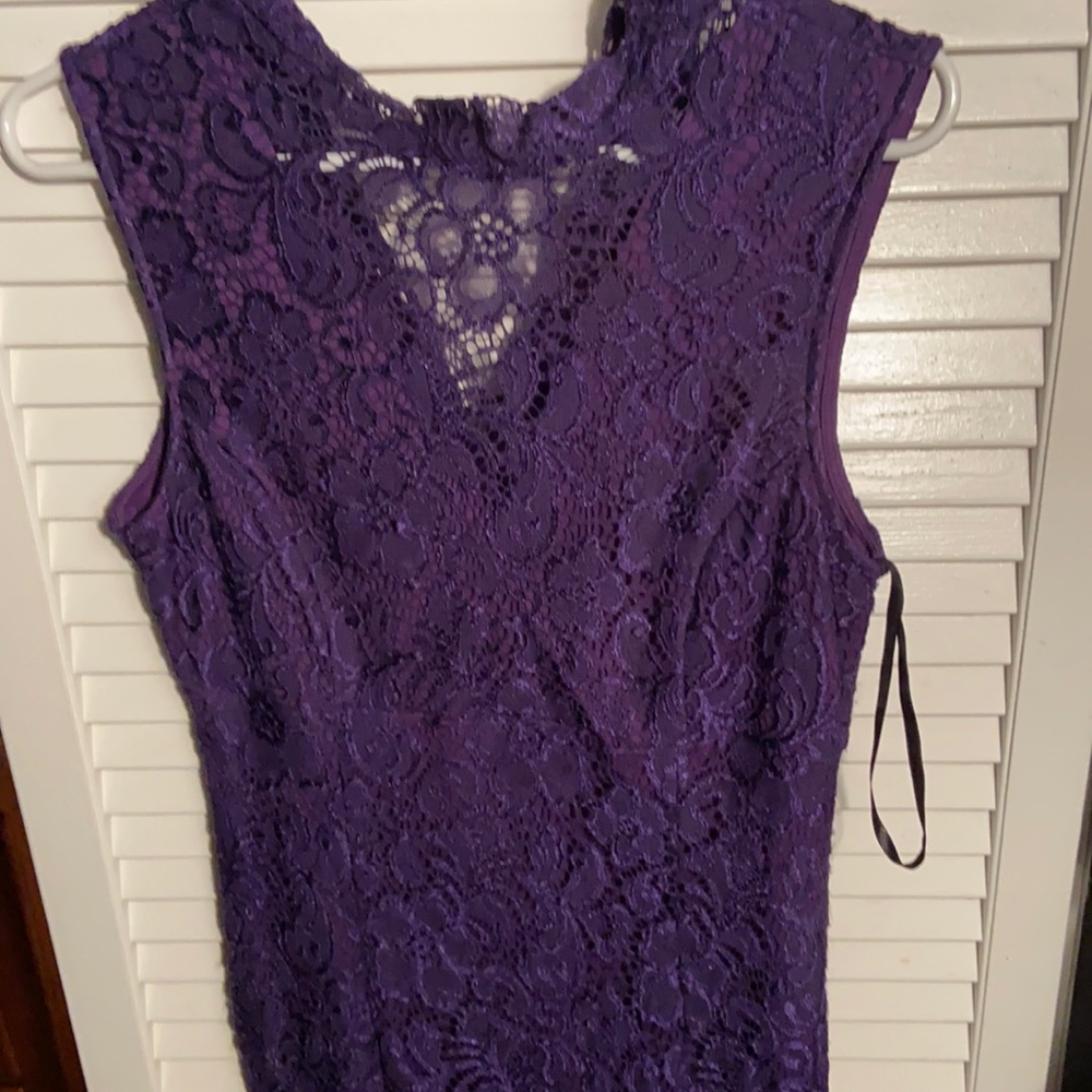 Lacey Sleeveless purple dress